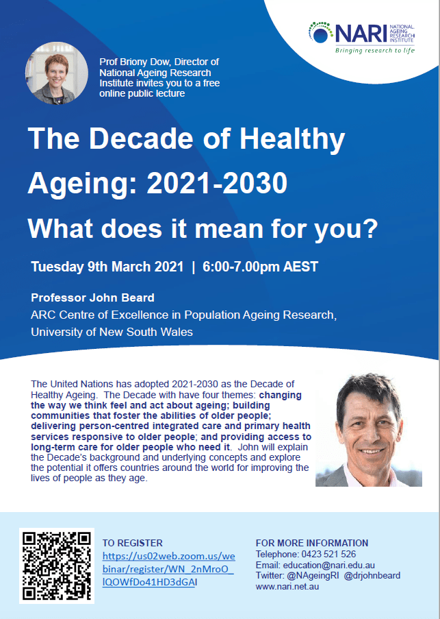 2021 Public Lecture Series - Professor John Beard 2021 Public Lecture Series - Professor John Beard