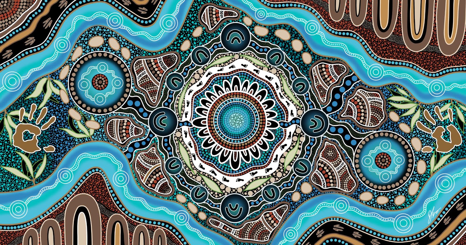 NARI's Reflect Reconciliation Action Plan artwork - Walking the Journey